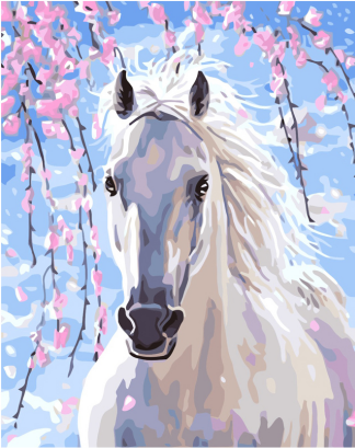 Floral Stallion - Diamond Painting