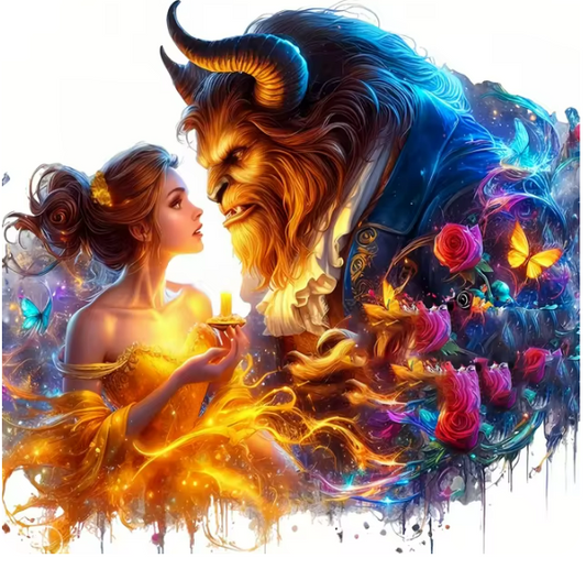 Beauty and the Beast's Glow - Diamond Painting