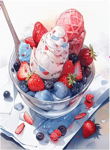 Berry Bliss Sundae - Diamond Painting