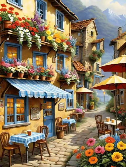 Cafe Alley - Diamond Painting