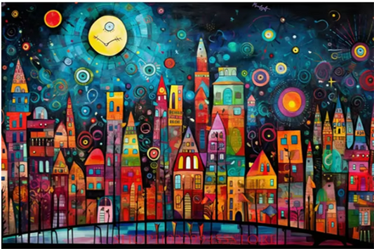 Colorful Skyline - Diamond Painting