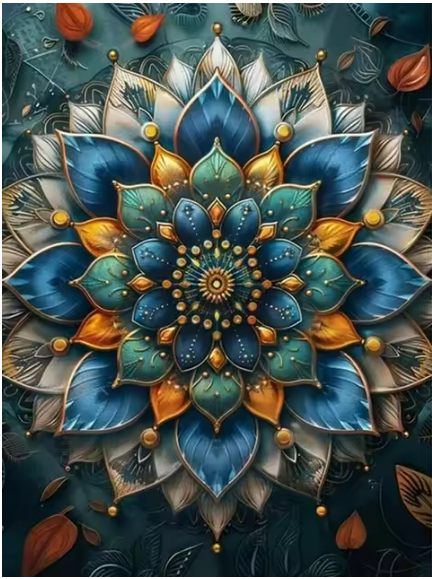 Golden Petals - Diamond Painting