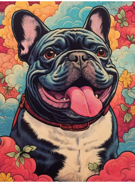 Happy Frenchie - Diamond Painting