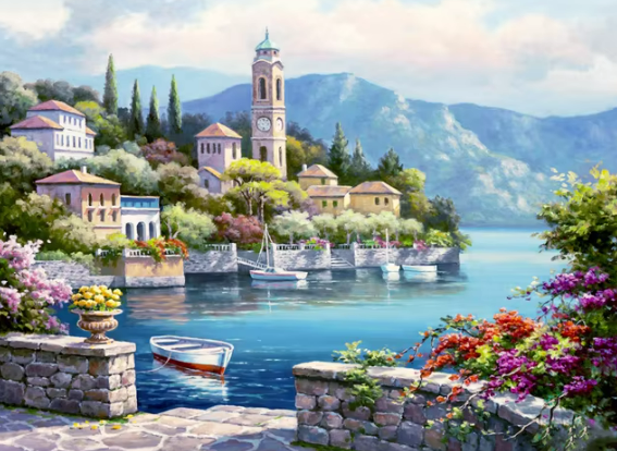 Serenity by the Lake - Diamond Painting