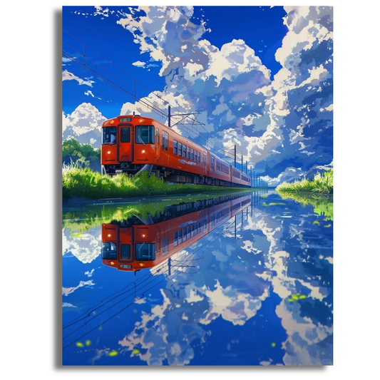 Clouds and Rails- Paint By Numbers