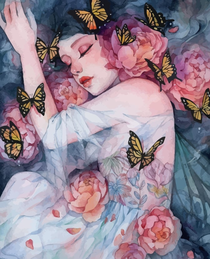 Butterfly Slumber - Paint By Numbers