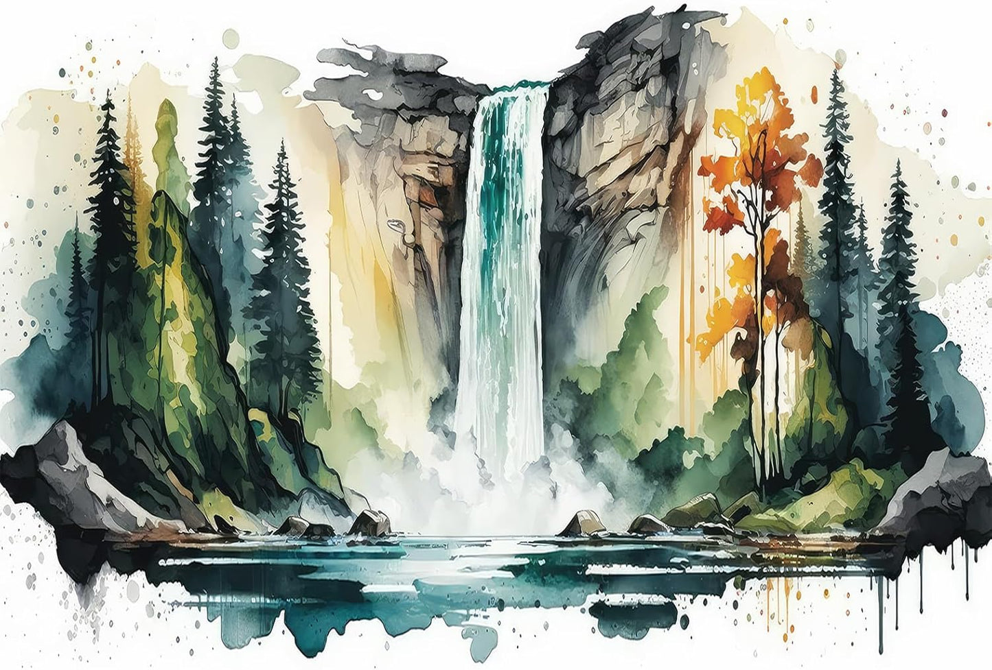 Cascading Serenity- Paint By Numbers