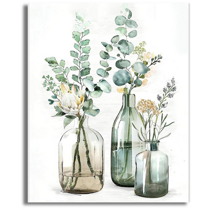 Greenery in Glass - Paint By Numbers