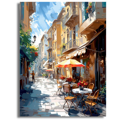 Sunny Street Stroll - Paint By Numbers