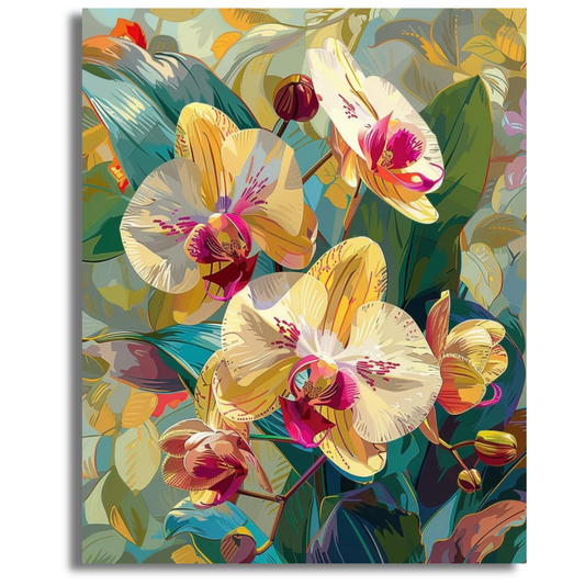 Vivid Orchids - Paint By Numbers