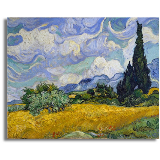 Wheat Field with Cypresses - Paint By Numbers