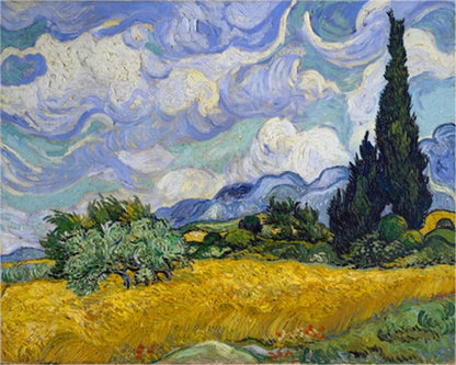 Wheat Field with Cypresses - Paint By Numbers