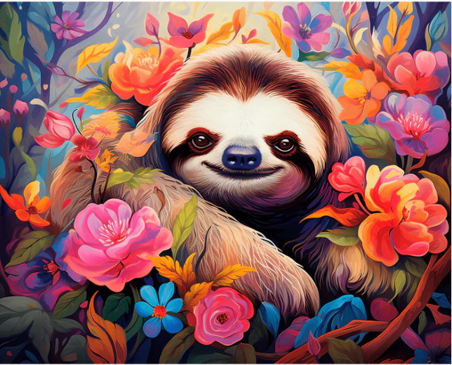 Lazy Days in Bloom - Paint By Numbers