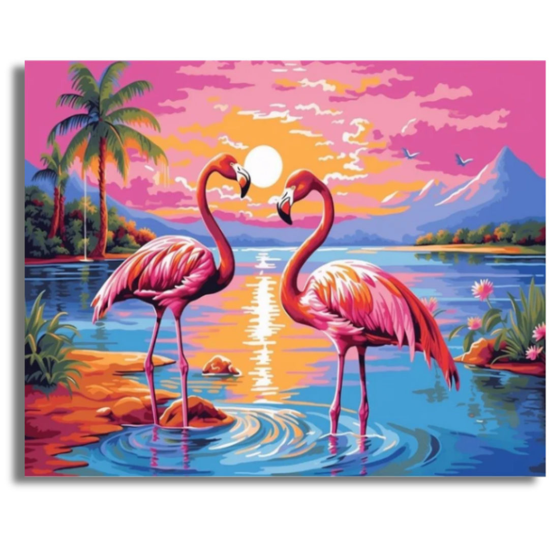 Flamingo Dreams - Paint By Numbers