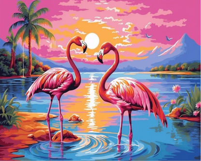 Flamingo Dreams - Paint By Numbers