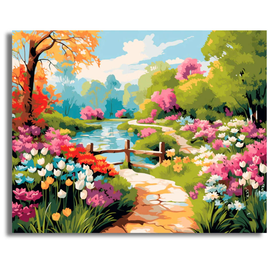 Blossom Bridge - Paint By Numbers