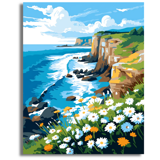 Oceanview Daisies - Paint By Numbers