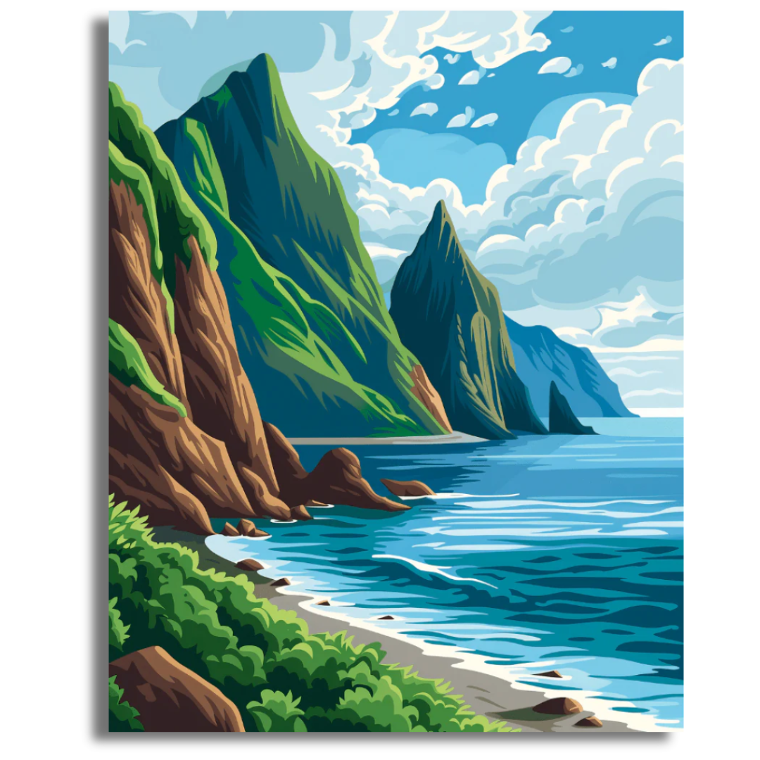 Ocean Peaks - Paint By Numbers