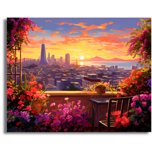 Sunset in the Citye - Paint By Numbers