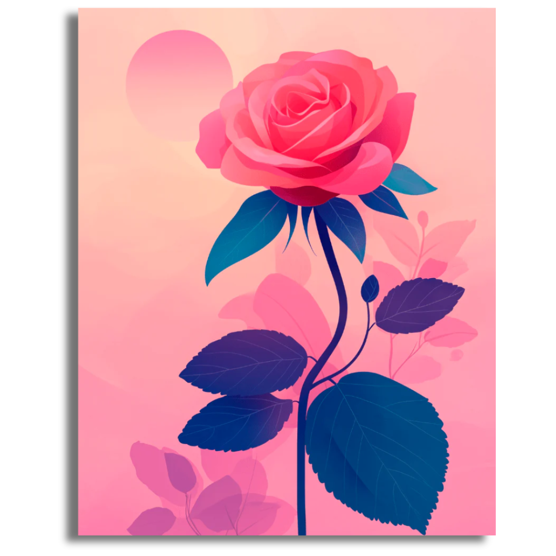 Rose-Colored Skiese - Paint By Numbers