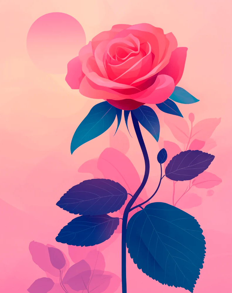 Rose-Colored Skiese - Paint By Numbers