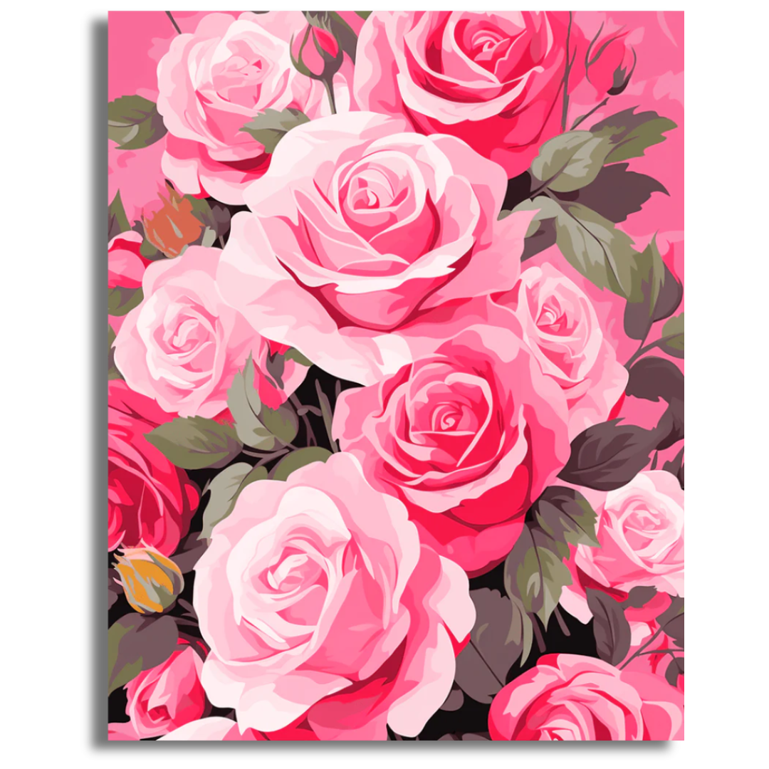 Rosy Elegance - Paint By Numbers