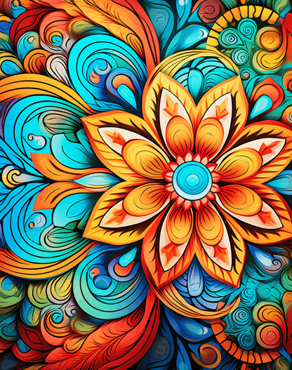 Floral Kaleidoscopes - Paint By Numbers