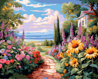 Blooming Countryside - Paint By Numbers