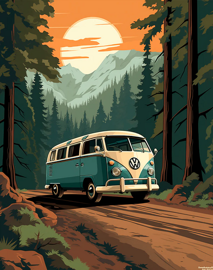 Retro Road Trips - Paint By Numbers