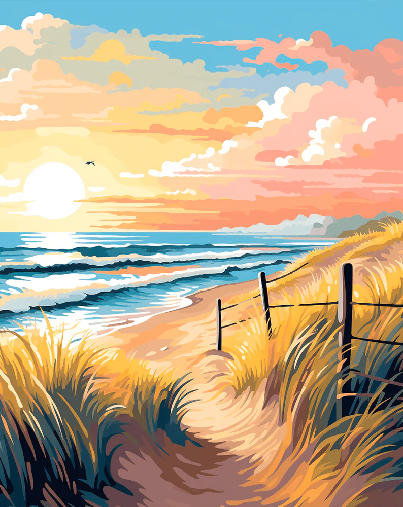 Sunset Promenade - Paint By Numbers