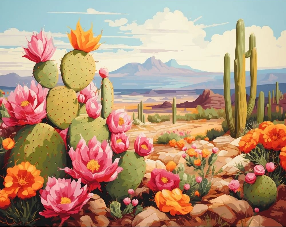 Blushing Desert - Paint By Numbers