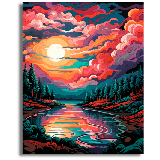 Vivid Sundown - Paint By Numbers