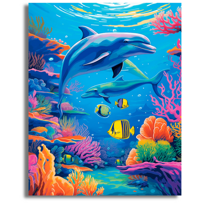 Dolphin's Playground - Paint By Numbers