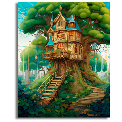 The Enchanted Treehouse - Paint By Numbers