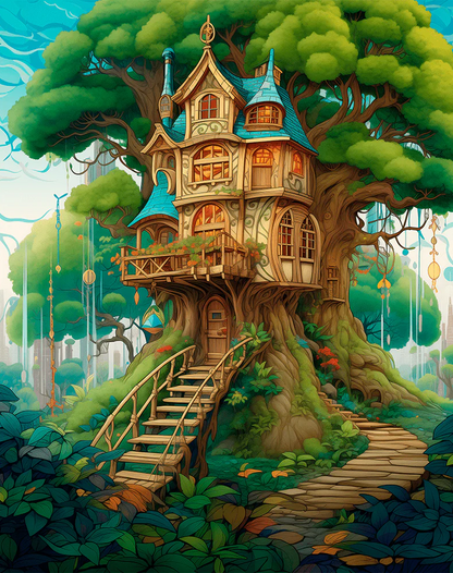 The Enchanted Treehouse - Paint By Numbers