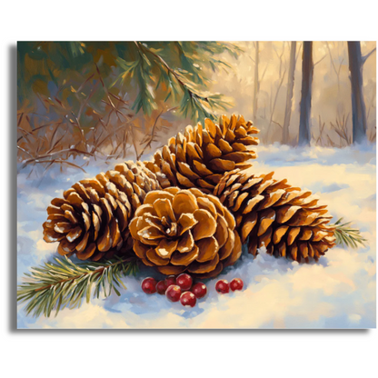 Pine Cone Serenity - Paint By Numbers