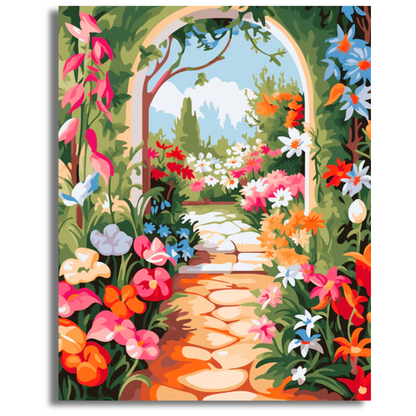 Floral Gateway - Paint By Numbers