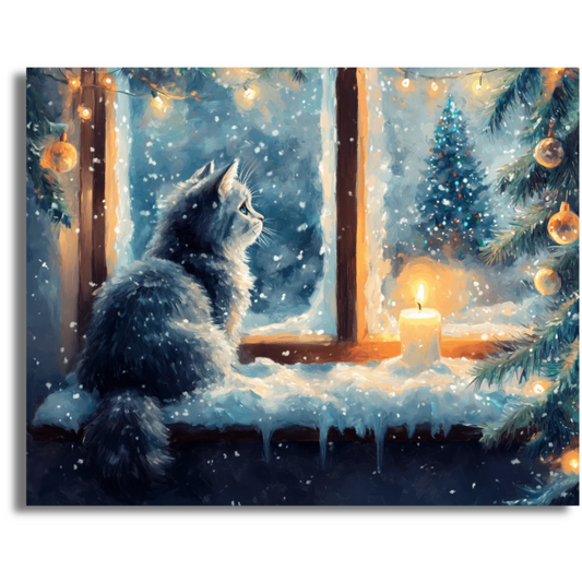 A Cat's Winter Tale - Paint By Numbers