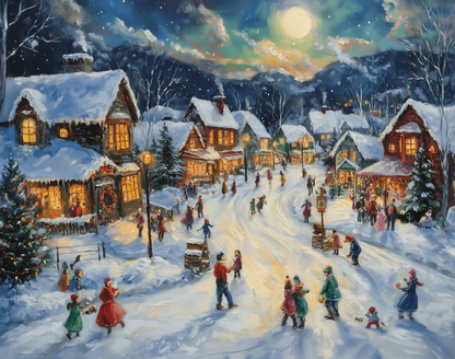 Charmed Christmas Hamlet - Paint By Numbers