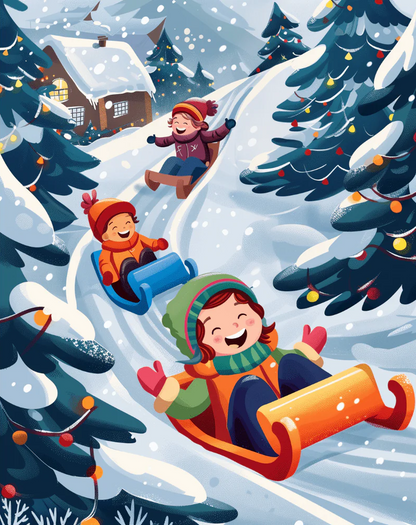 Warmth by the Tree - Paint By Numbers