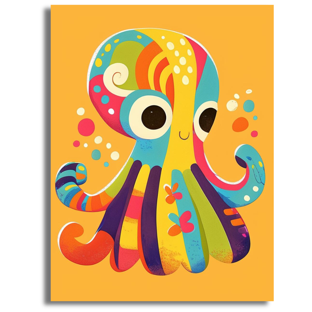 Color Splash Octo - Paint By Numbers