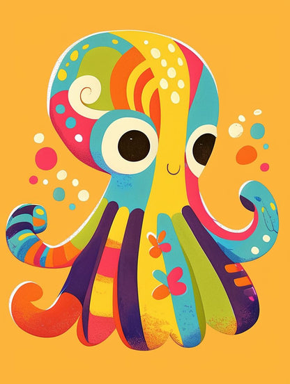 Color Splash Octo - Paint By Numbers