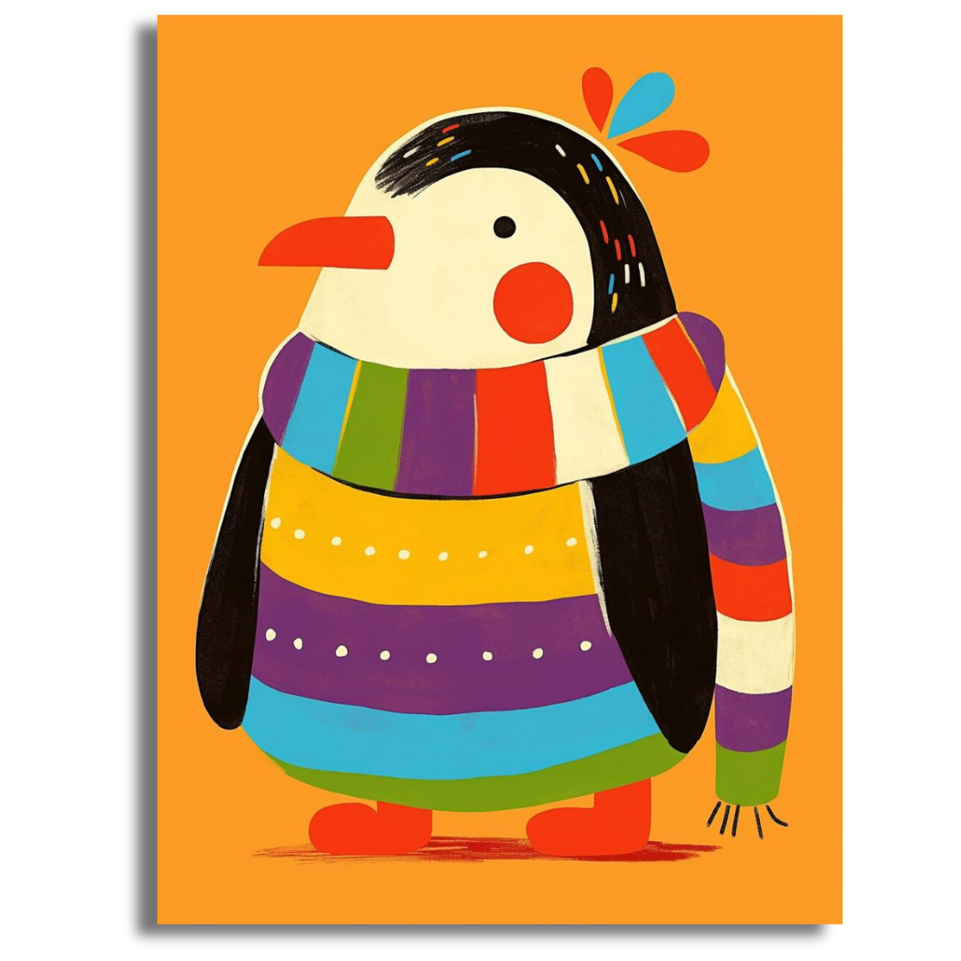 Aurora Penguin - Paint By Numbers