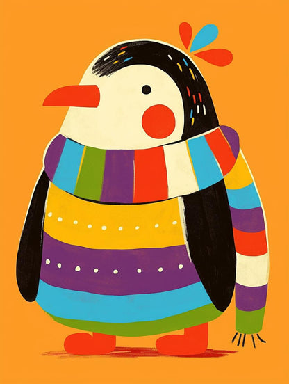 Aurora Penguin - Paint By Numbers