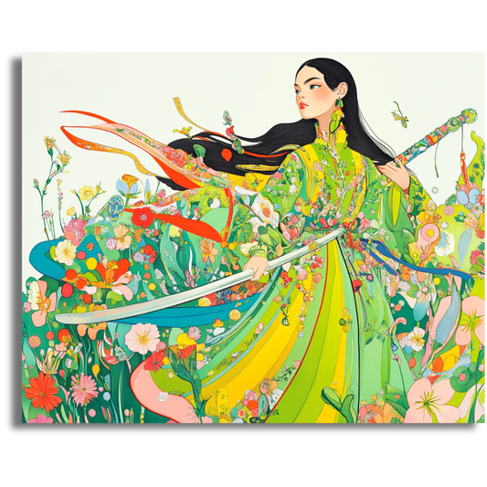 Sword of Blossoms - Paint By Numbers