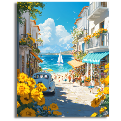Golden Sun Path - Paint By Numbers