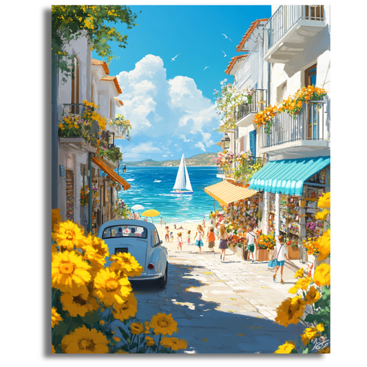 Golden Sun Path - Paint By Numbers