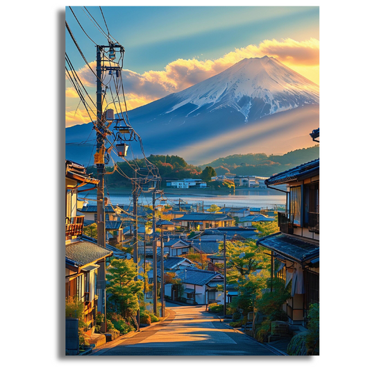 Golden Rays of Fuji - Paint By Numbers