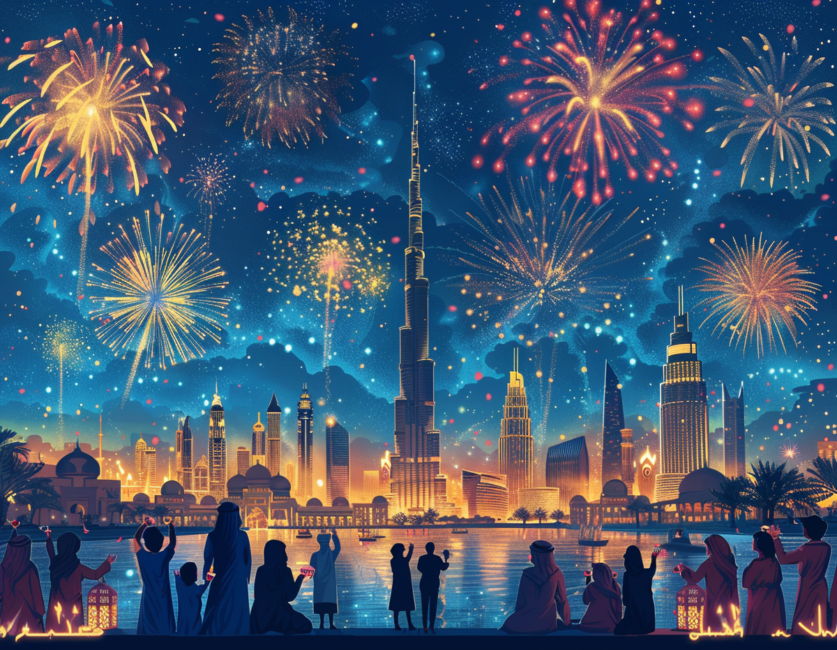 Sparkling Emirati Night - Paint By Numbers