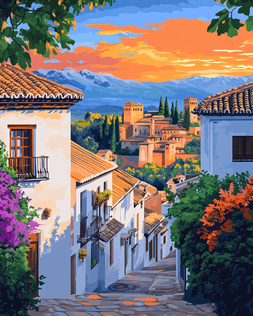 Path to Alhambra - Paint By Numbers